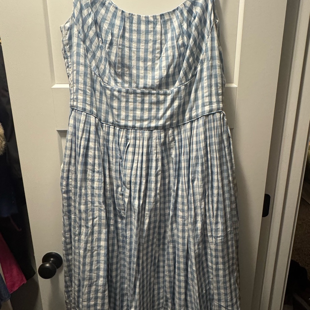 Emily and Finn Vintage Blue and White Gingham Dress